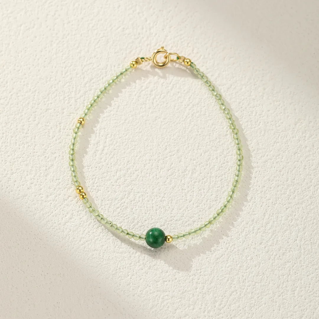Bracelet Péridot et Jade “Nature Vitale”