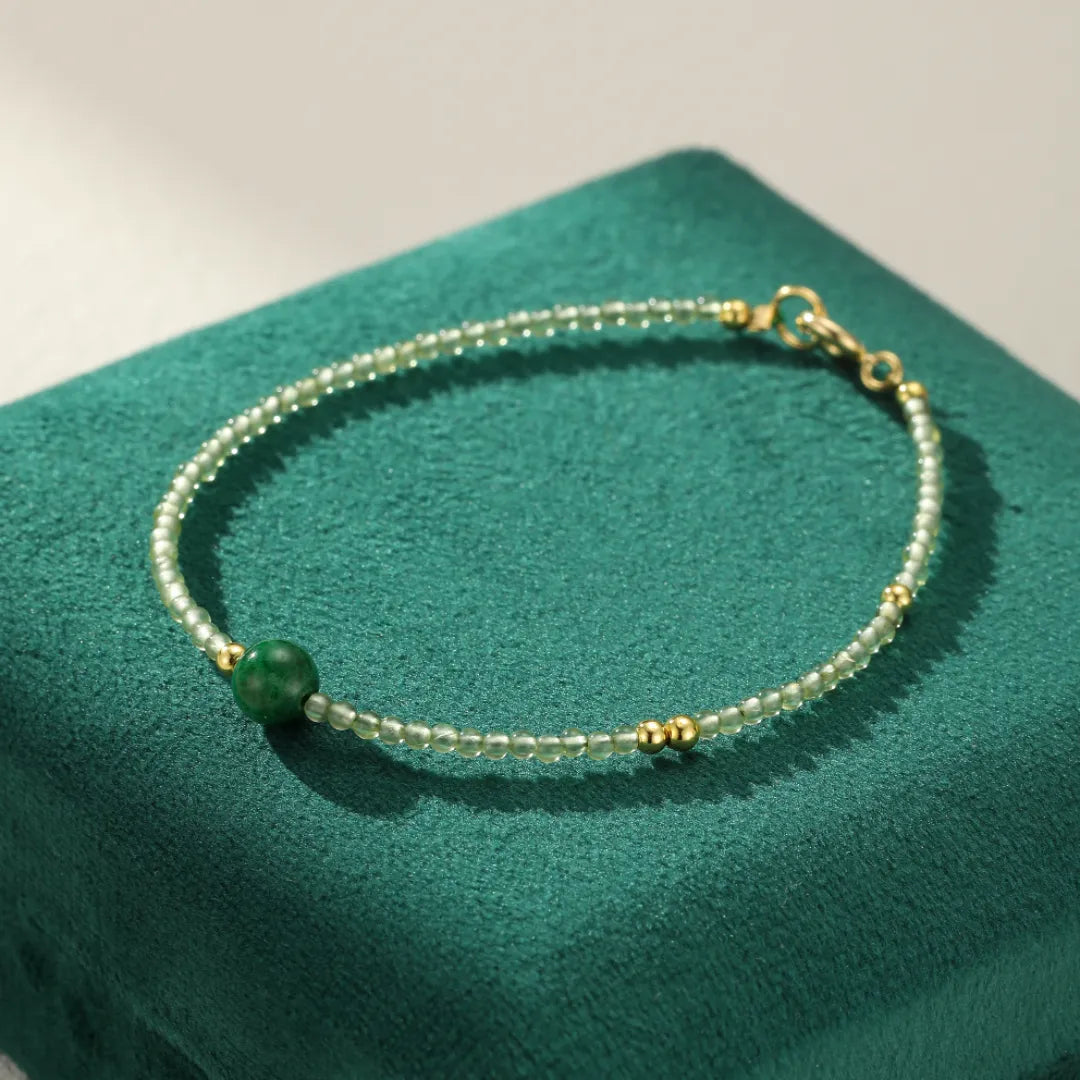 Bracelet Péridot et Jade “Nature Vitale”