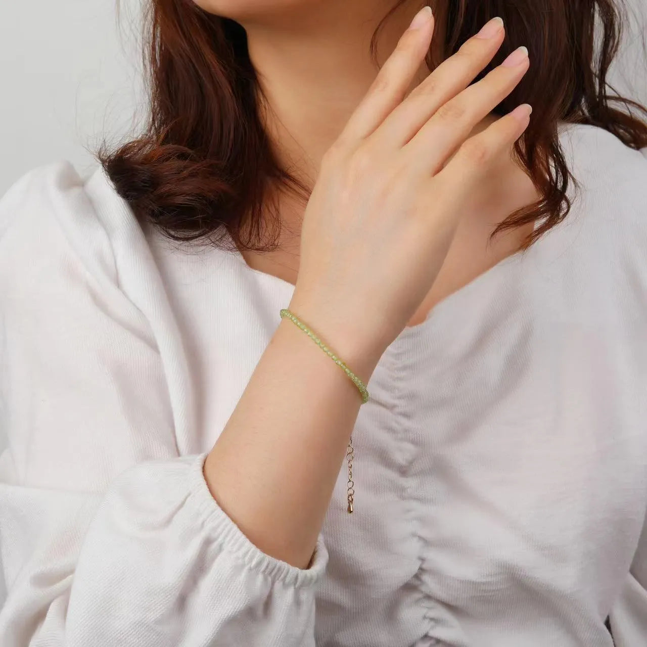 Bracelet Péridot "Fraîcheur Verte"