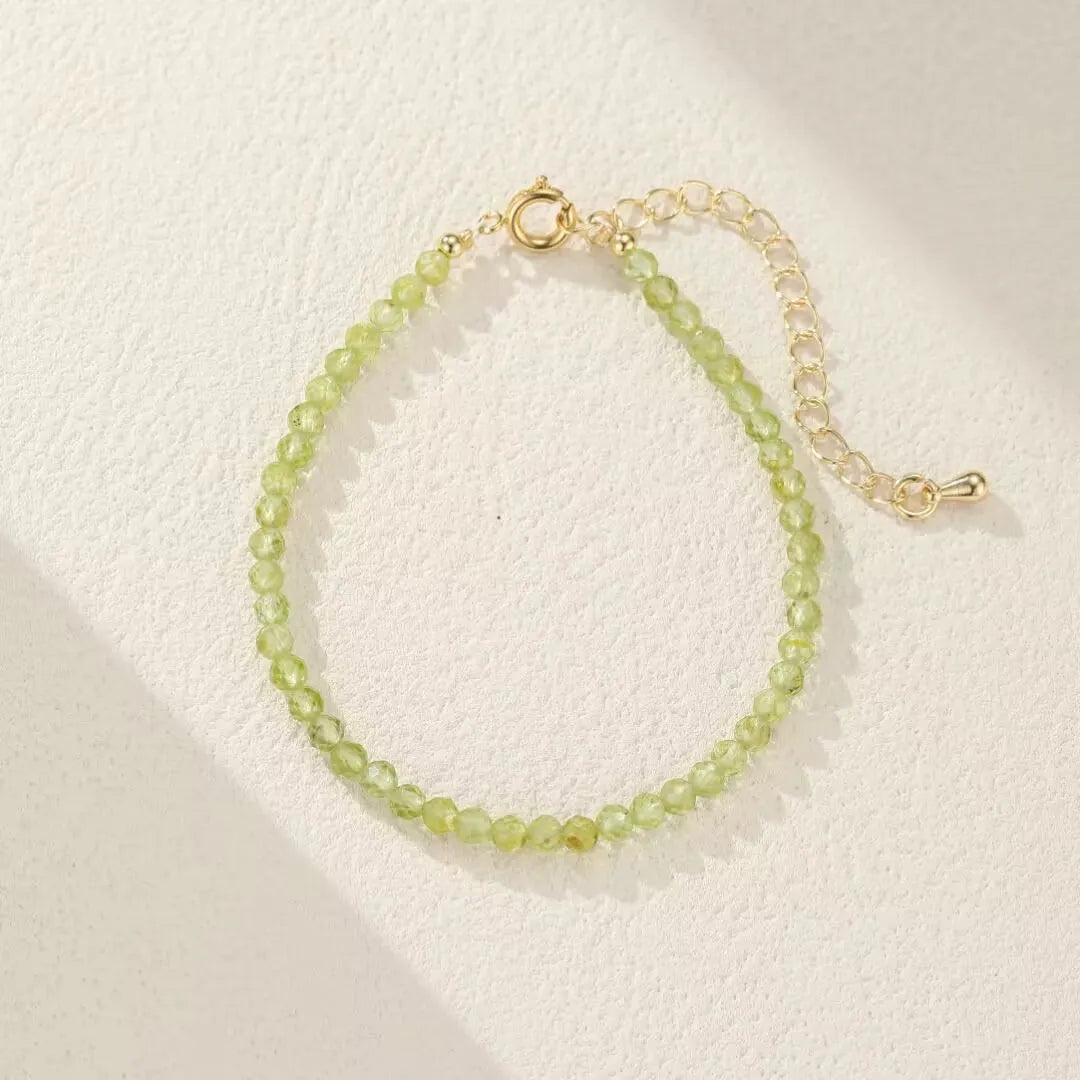 Bracelet Péridot "Fraîcheur Verte"