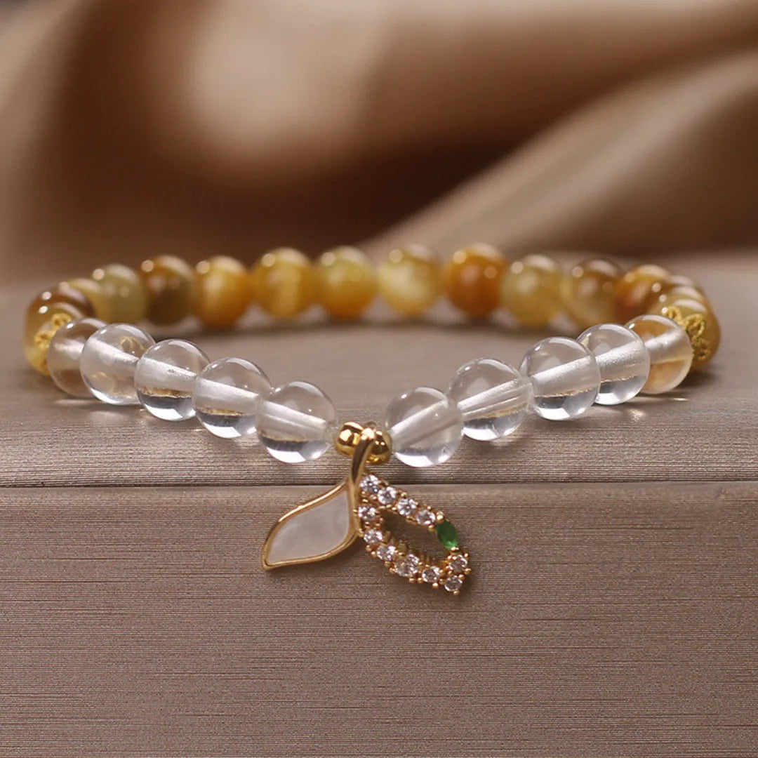 Bracelet Quartz Claire et Œil de Tigre "Beauté Sirène"