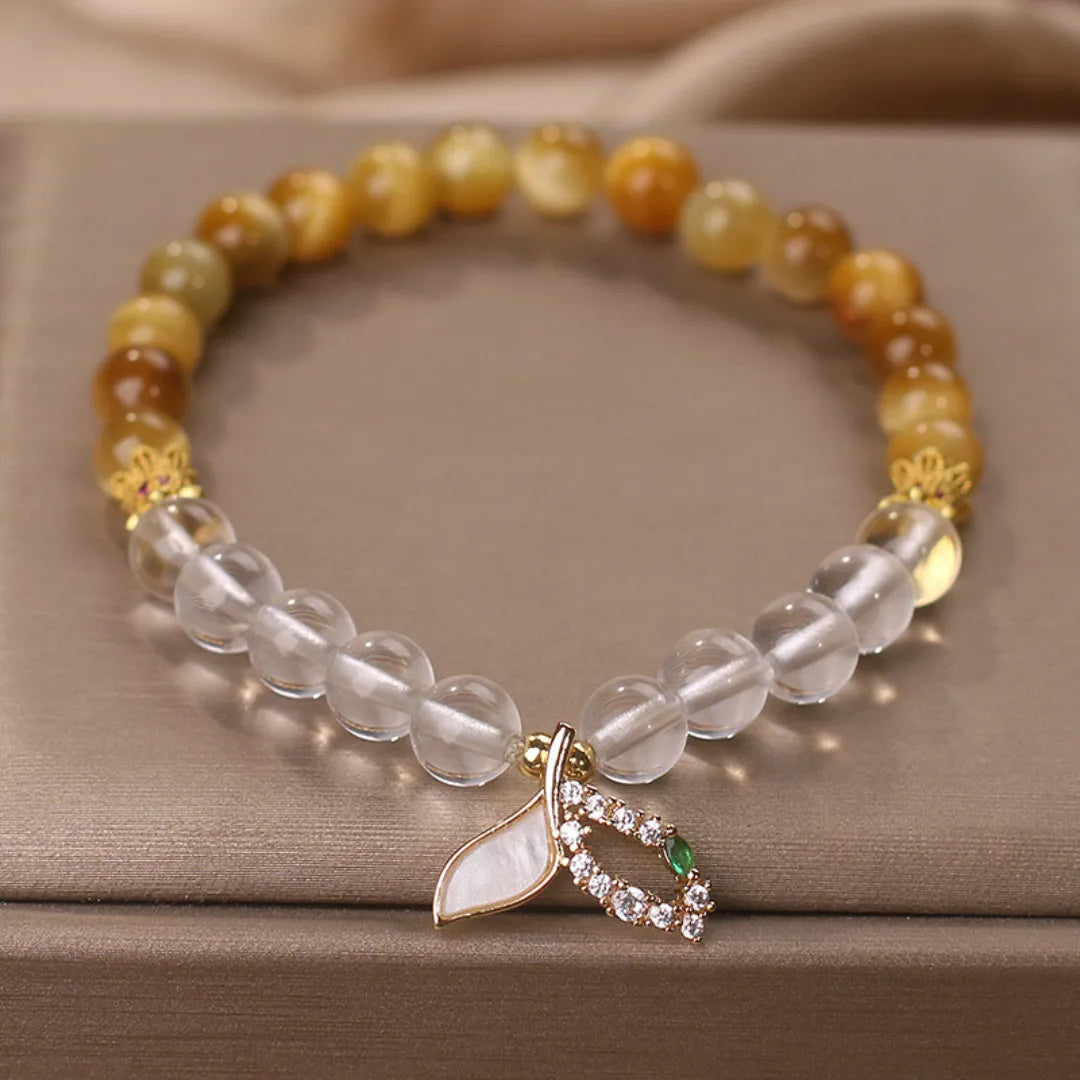 Bracelet Quartz Claire et Œil de Tigre "Beauté Sirène"