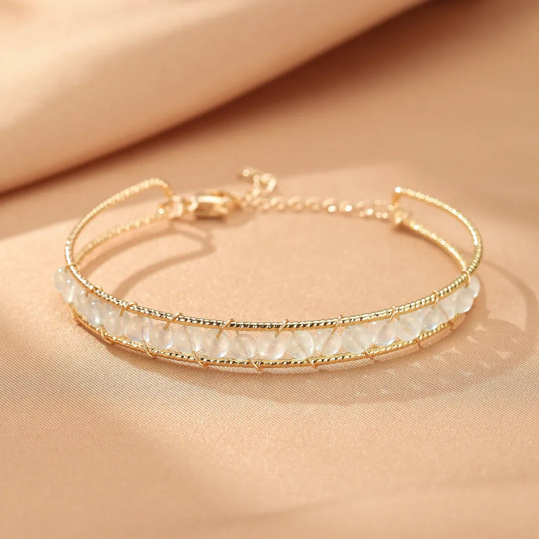 Bracciale Acquamarina, Quarzo rosa o Ametista "Energia Dolce"