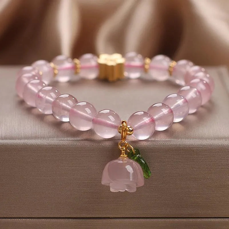 Bracelet Quartz Rose "Cerise d'Amour"