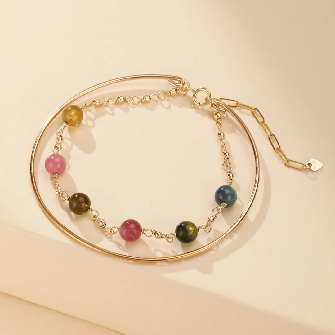 Bracelet Tourmaline "Beauté Cosmique" Doré Or