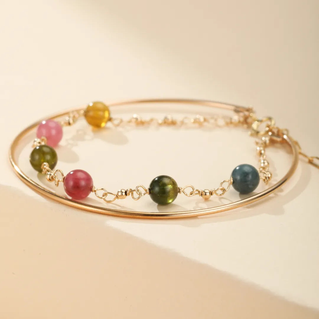 Bracelet Tourmaline "Beauté Cosmique" Doré Or