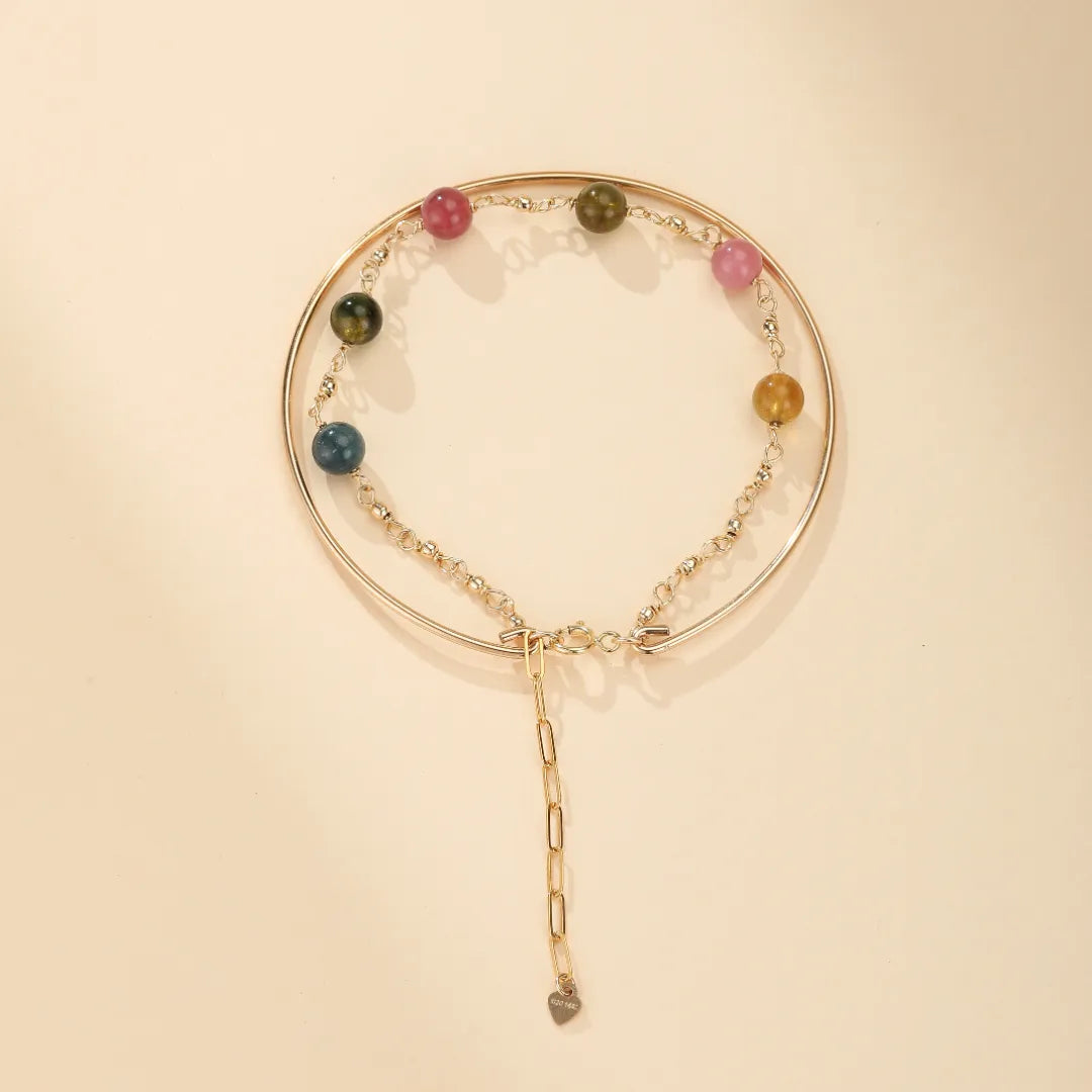 Bracelet Tourmaline "Beauté Cosmique" Doré Or