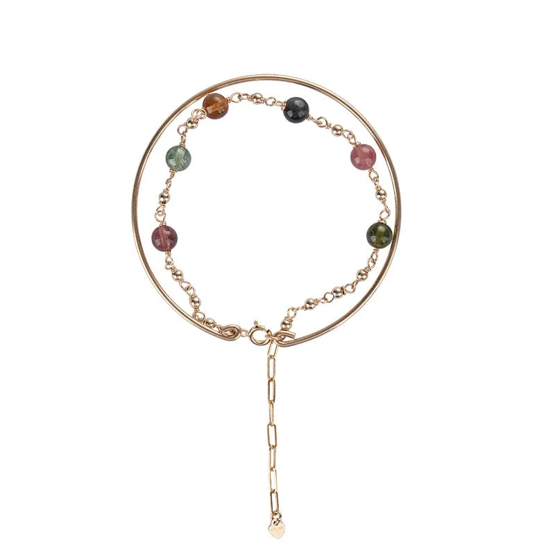 Bracelet Tourmaline "Beauté Cosmique" Doré Or