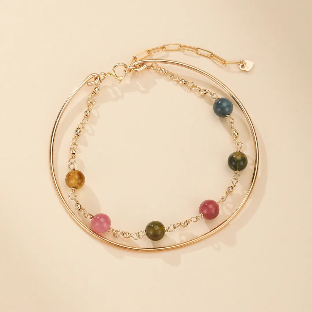 Bracelet Tourmaline "Beauté Cosmique" Doré Or