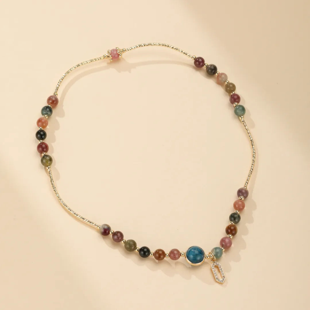 Bracelet Tourmaline "Charme Lumineux" Doré Or
