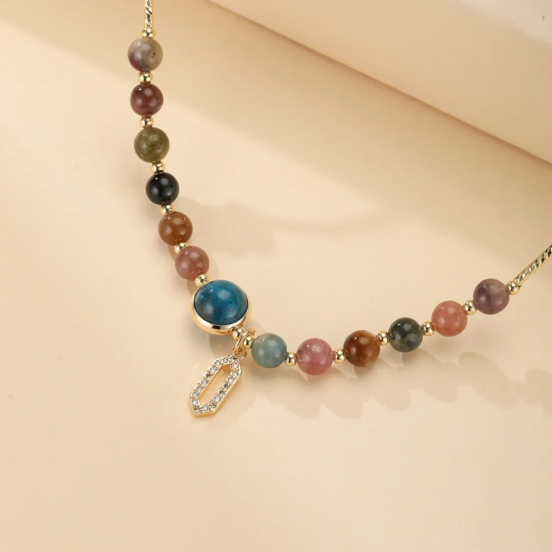 Bracelet Tourmaline "Charme Lumineux" Doré Or