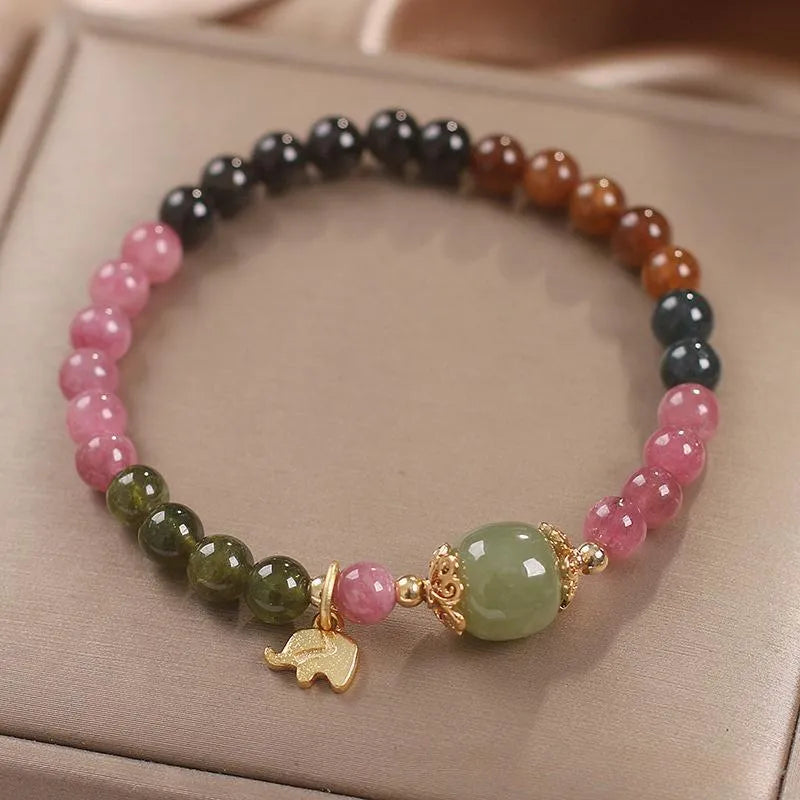 Bracelet Tourmaline "Éléphant Charmant"
