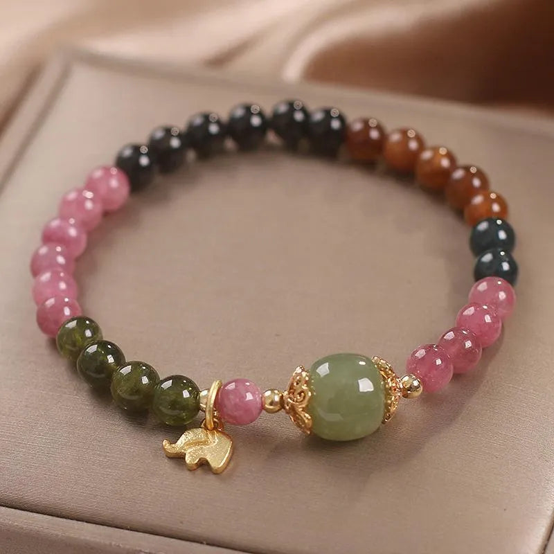Bracelet Tourmaline "Éléphant Charmant"