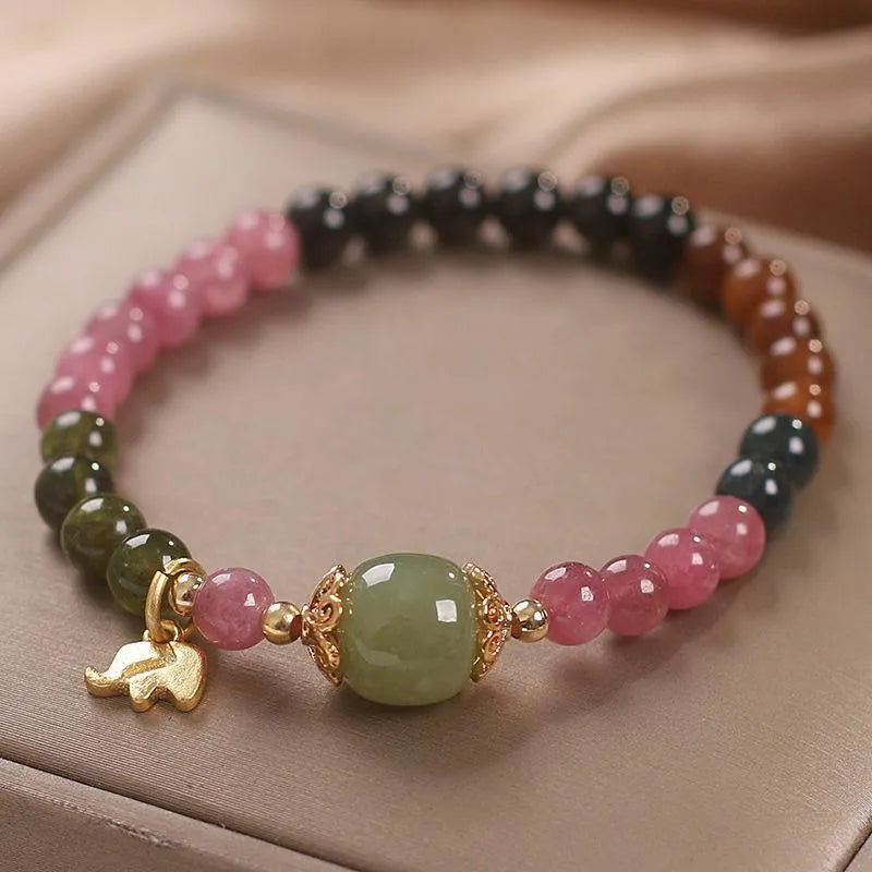 Bracelet Tourmaline "Éléphant Charmant"