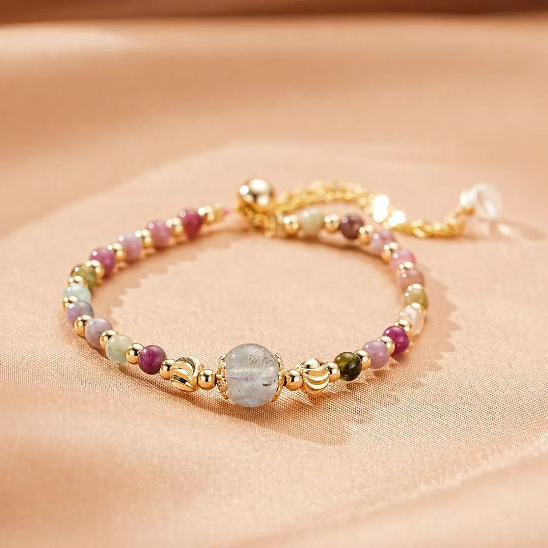 Tourmaline and Labradorite Bracelet "Beads of Serenity"