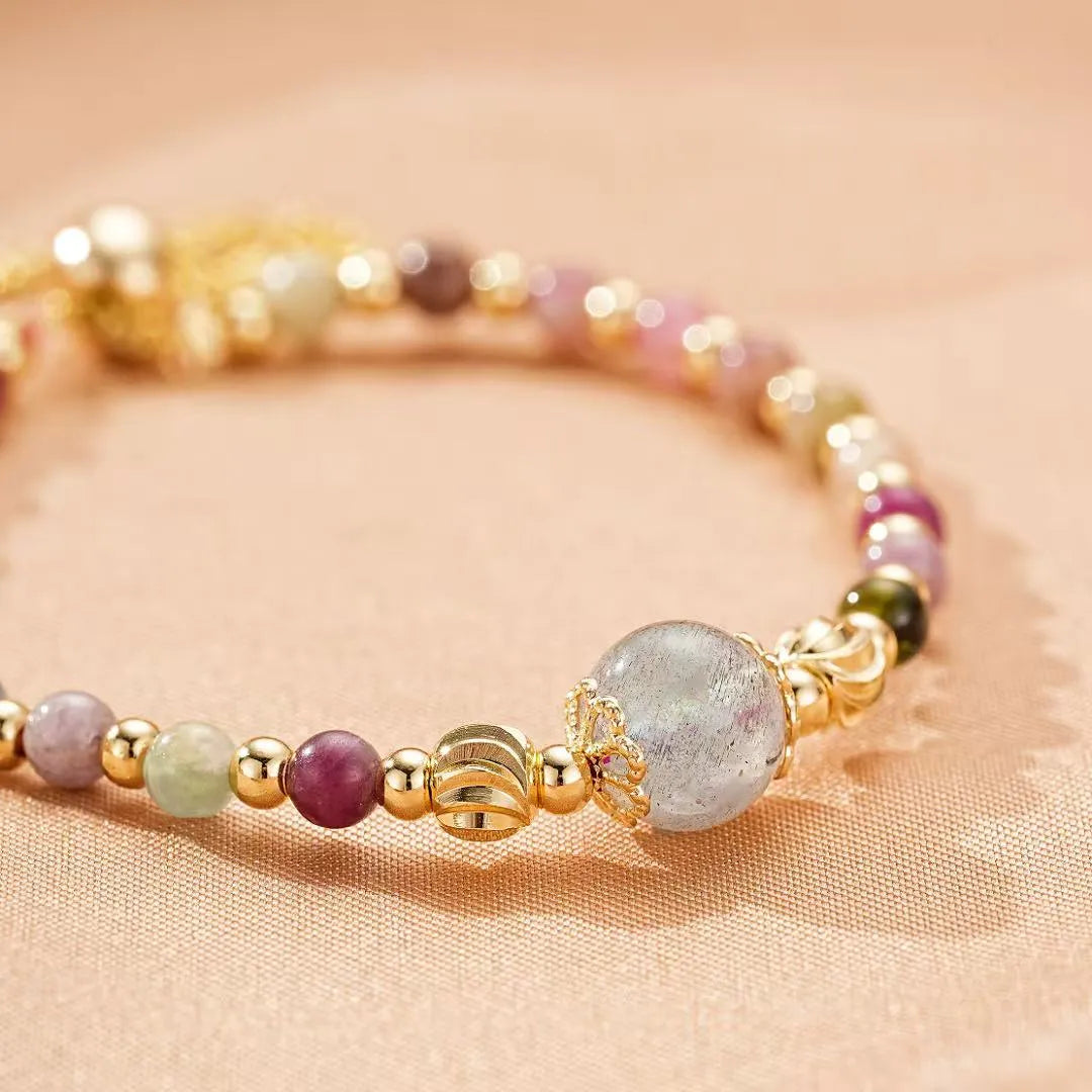 Tourmaline and Labradorite Bracelet "Beads of Serenity"