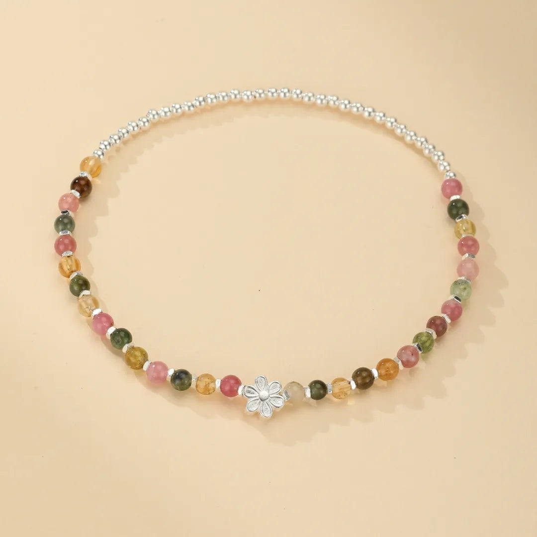 Bracelet Tourmaline "Fraîcheur Printanière" Argent