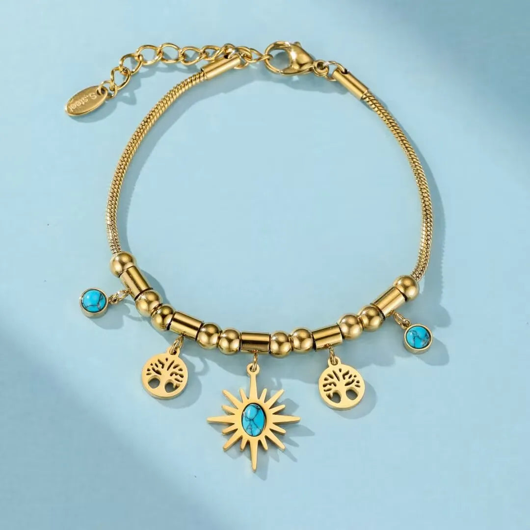 Turquoise Tree of Life Bracelet "Protective Energy"