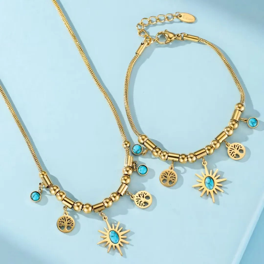 Turquoise Tree of Life Bracelet "Protective Energy"