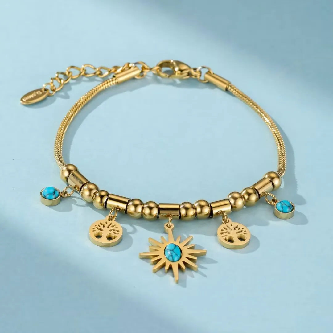 Bracciale Turchese Albero della Vita "Energia Protettiva"