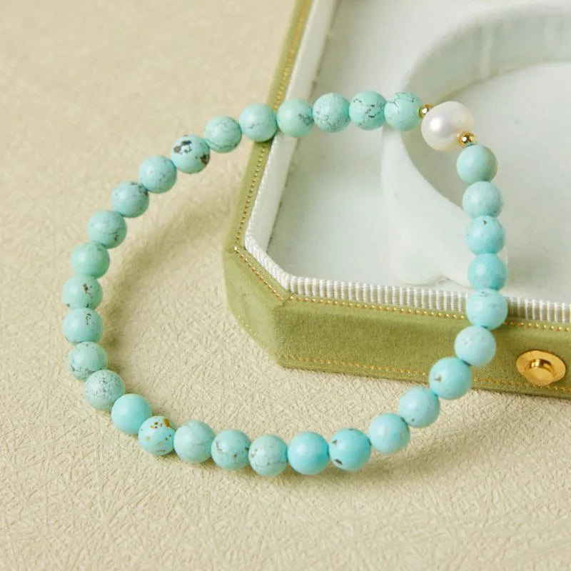 Bracelet Turquoise et Perle "Perle Atlantique"