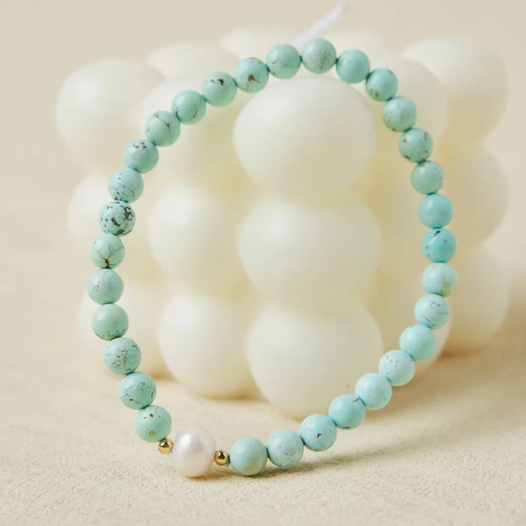 Bracelet Turquoise et Perle "Perle Atlantique"