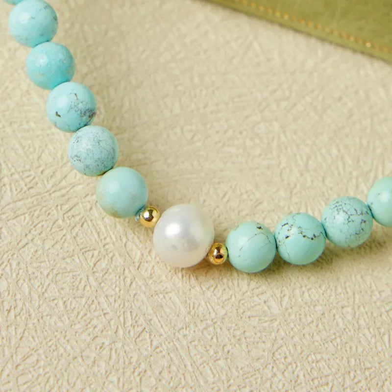 Bracelet Turquoise et Perle "Perle Atlantique"