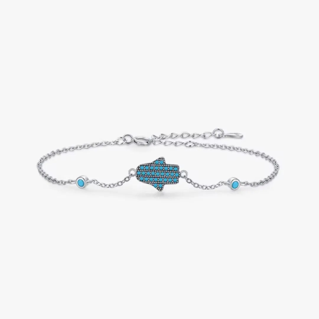 Bracciale Turchese "Perla Protettiva" Argento