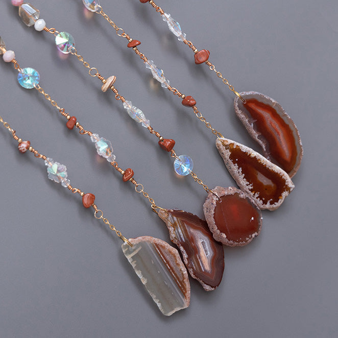 Lunya - Capteur de Soleil en Jaspe Rouge et Agate avec Arbre de Vie