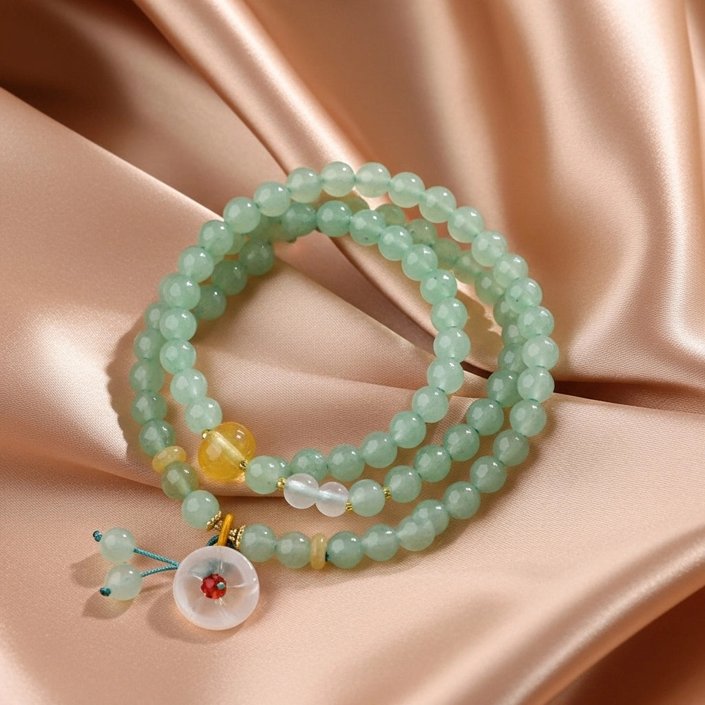 Vertrauen - Geschenkbox aus grüner Aventurin, Lebensbaum und Armband