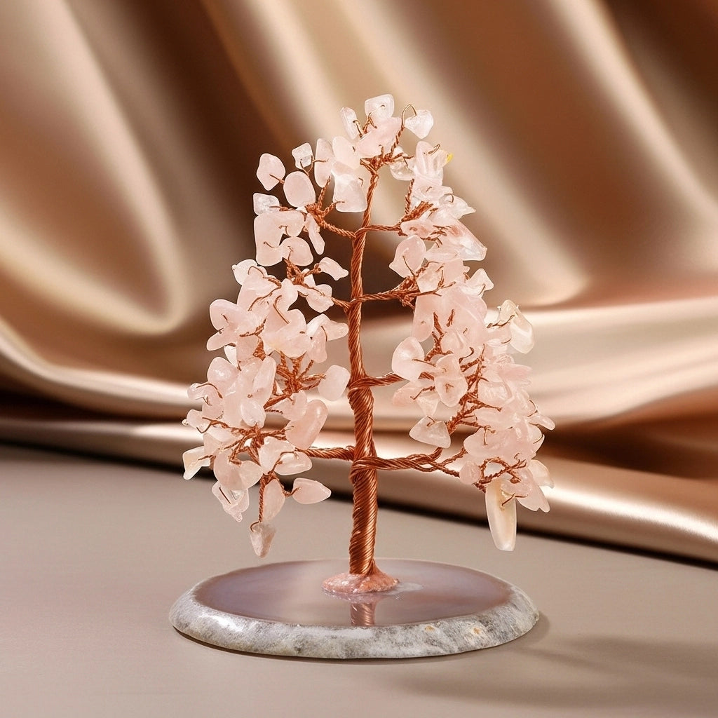 Love - Gift Box in Rose Quartz, Tree of Life and Bracelet