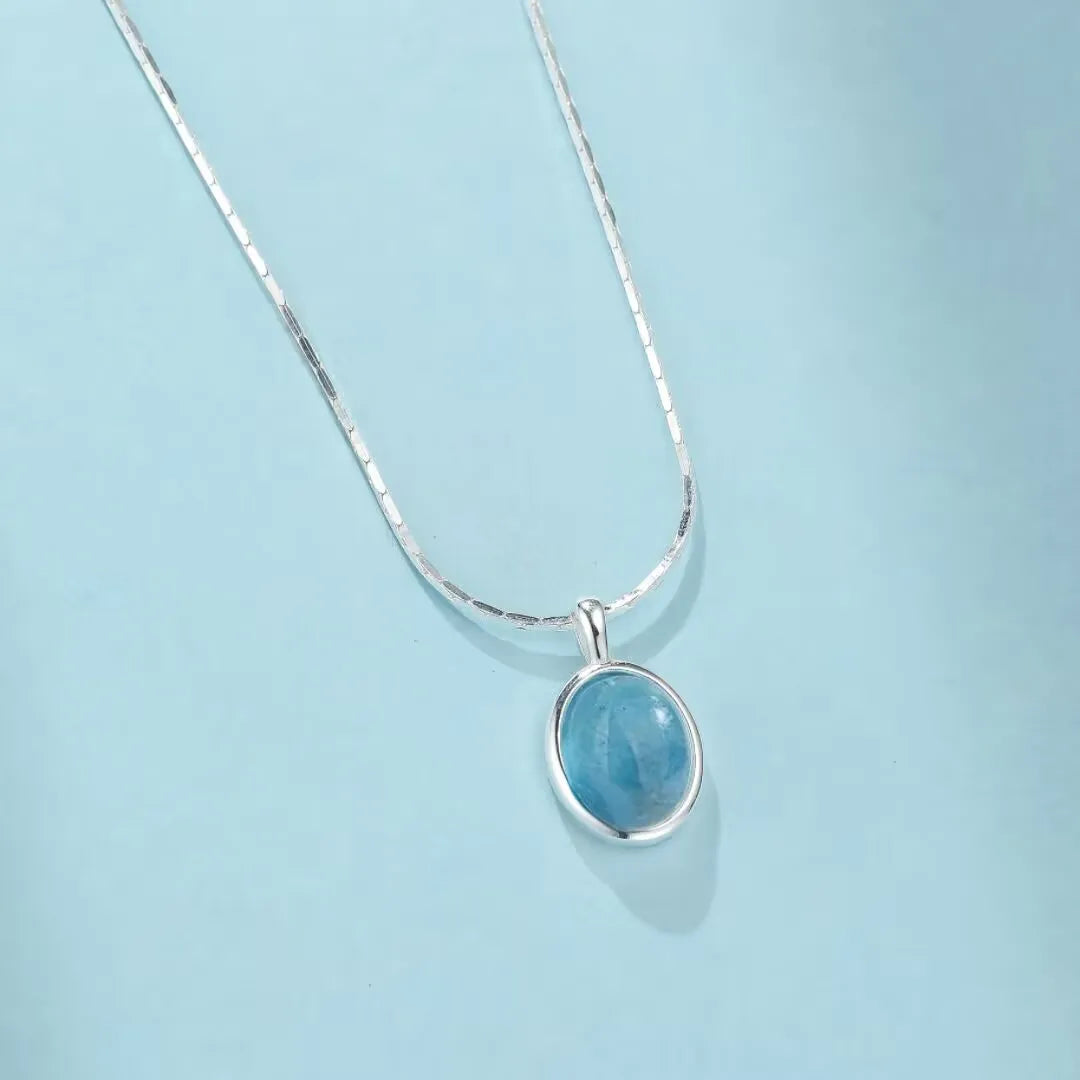 Collana Acquamarina "Purezza Profonda" Argento