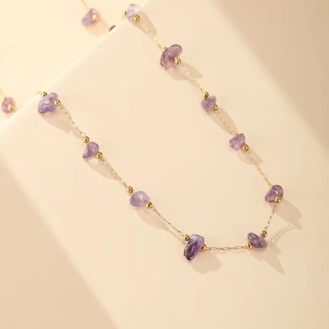 Collier Améthyste "Cascade Lumineuse"