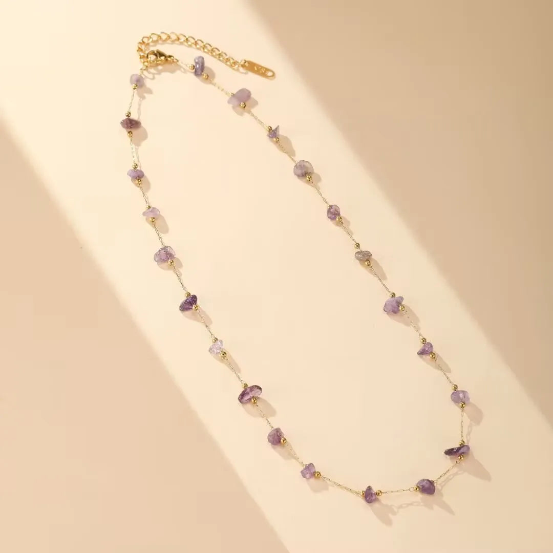 Collier Améthyste "Cascade Lumineuse"