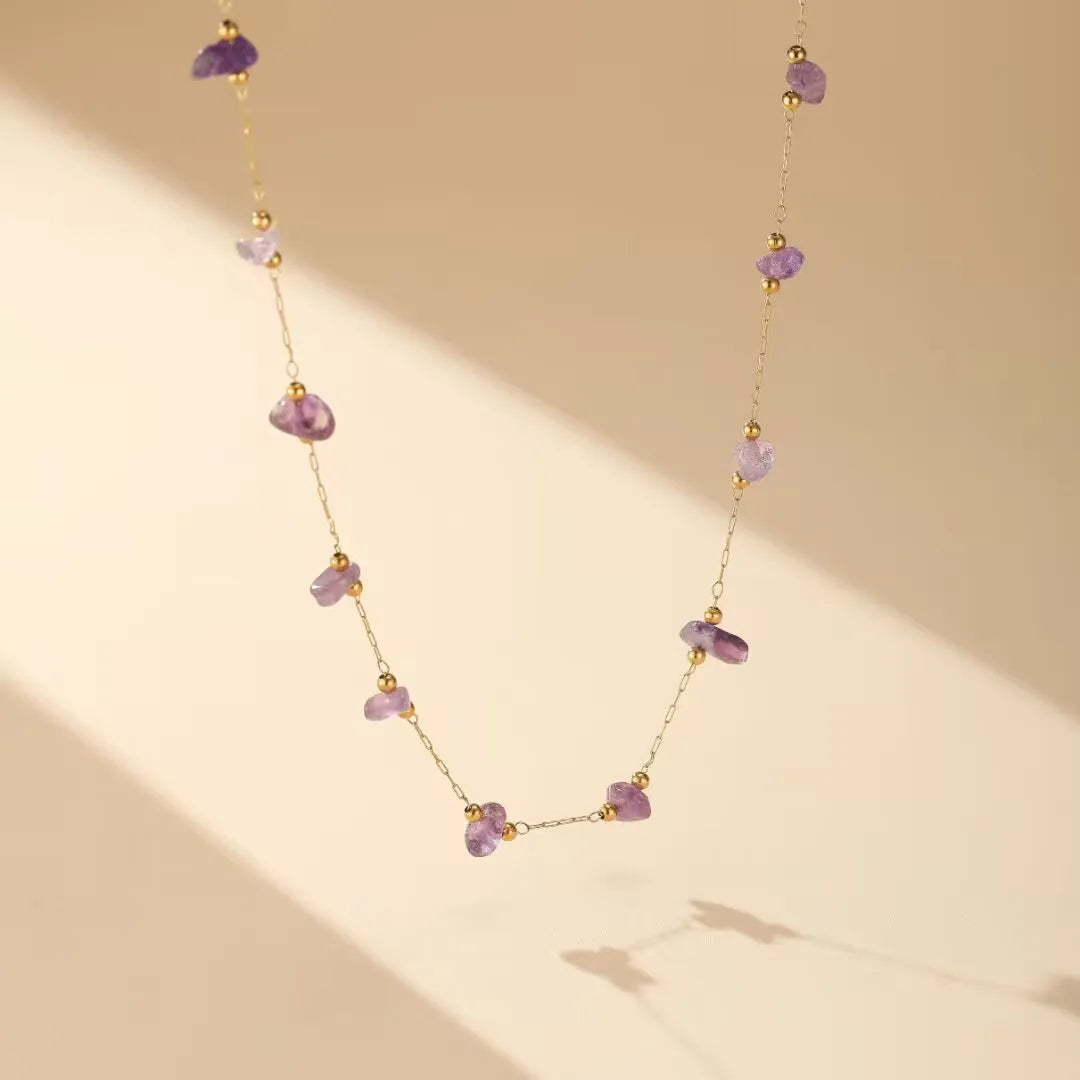 Collier Améthyste "Cascade Lumineuse"