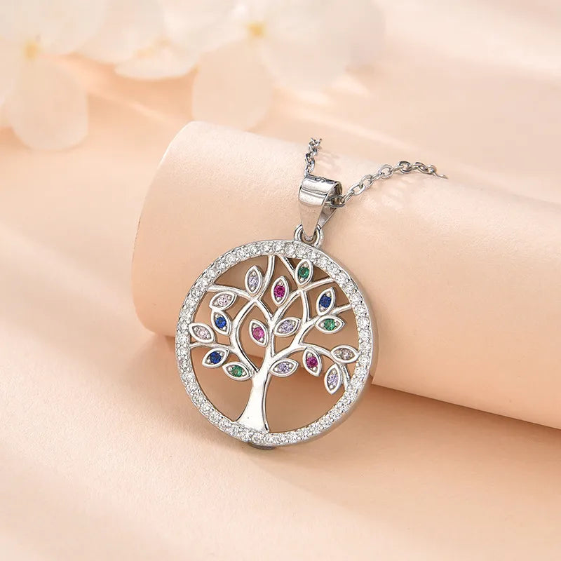 Collier Arbre de Vie "Beauté Colorée" Argent