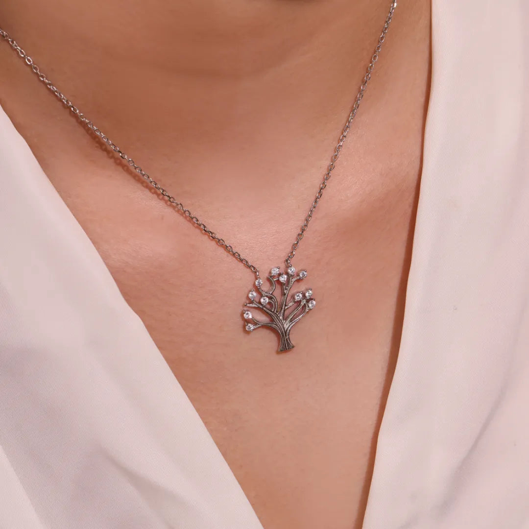Collier Arbre de Vie "Éclat de Renaissance" Argent