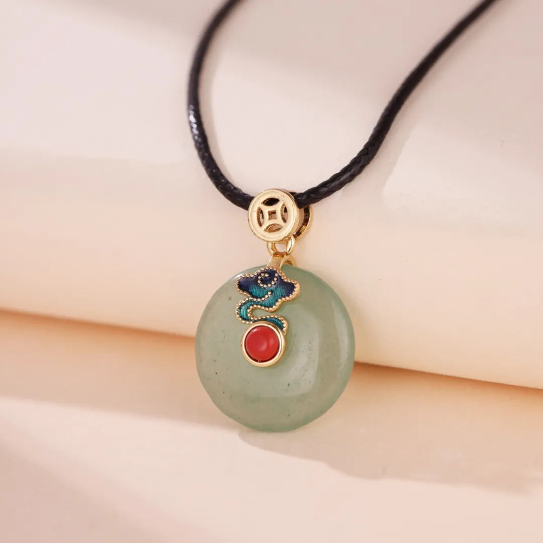 Aventurine Necklace "Cloud Dream" Gold