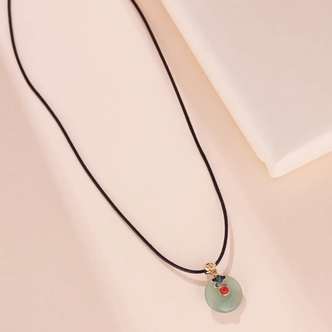 Aventurine Necklace "Cloud Dream" Gold
