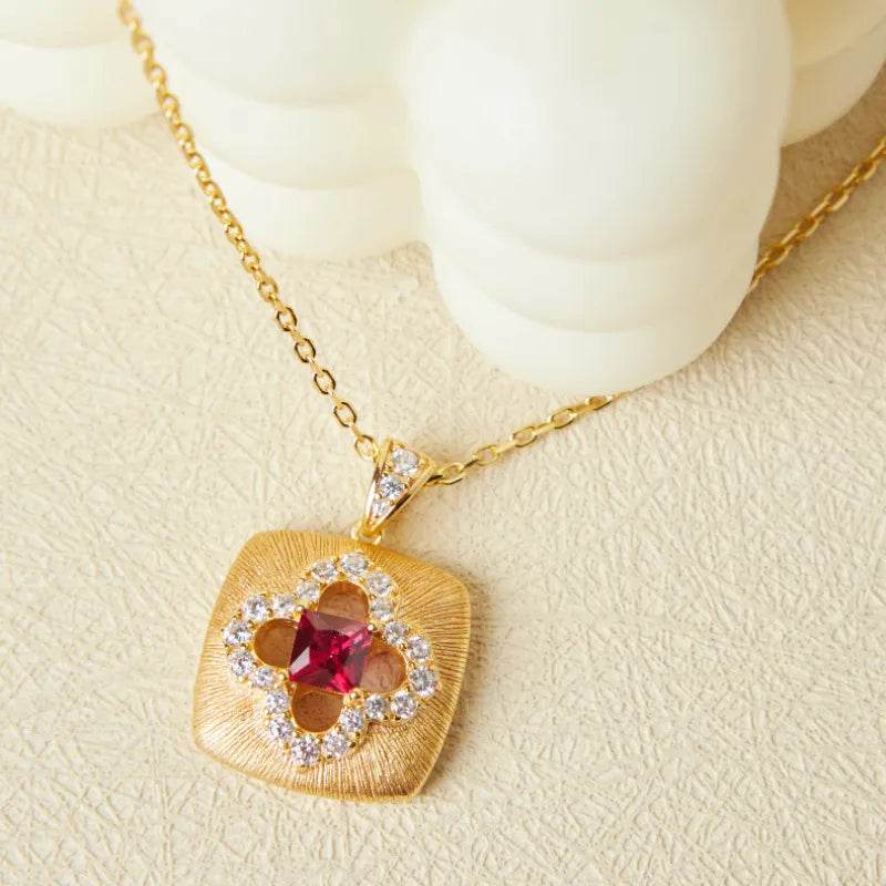 Collar Cornalina "Calor Floral" Plata Dorada Oro