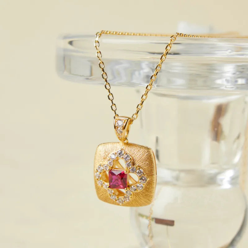 Collar Cornalina "Calor Floral" Plata Dorada Oro