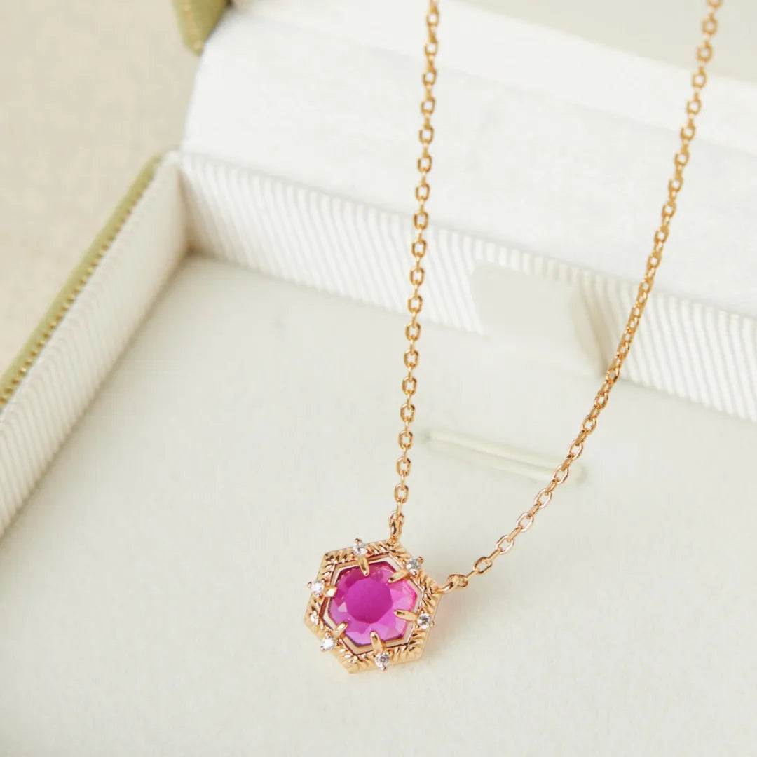 Collier Cornaline "Charm de Vitalité" Argent Doré Or