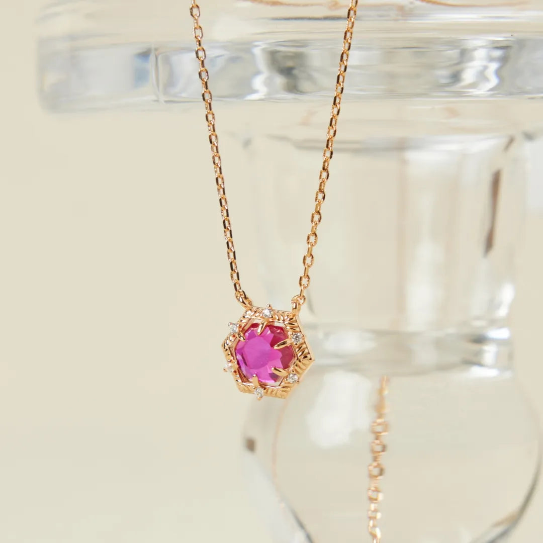 Collier Cornaline "Charm de Vitalité" Argent Doré Or