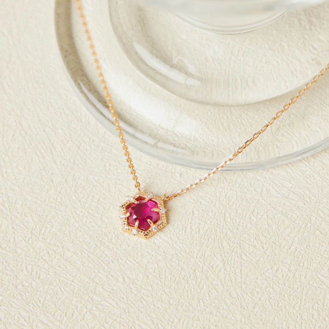 Collier Cornaline "Charm de Vitalité" Argent Doré Or