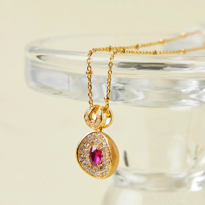 Collar Cornalina "Energía Vital" Plata Dorada Oro