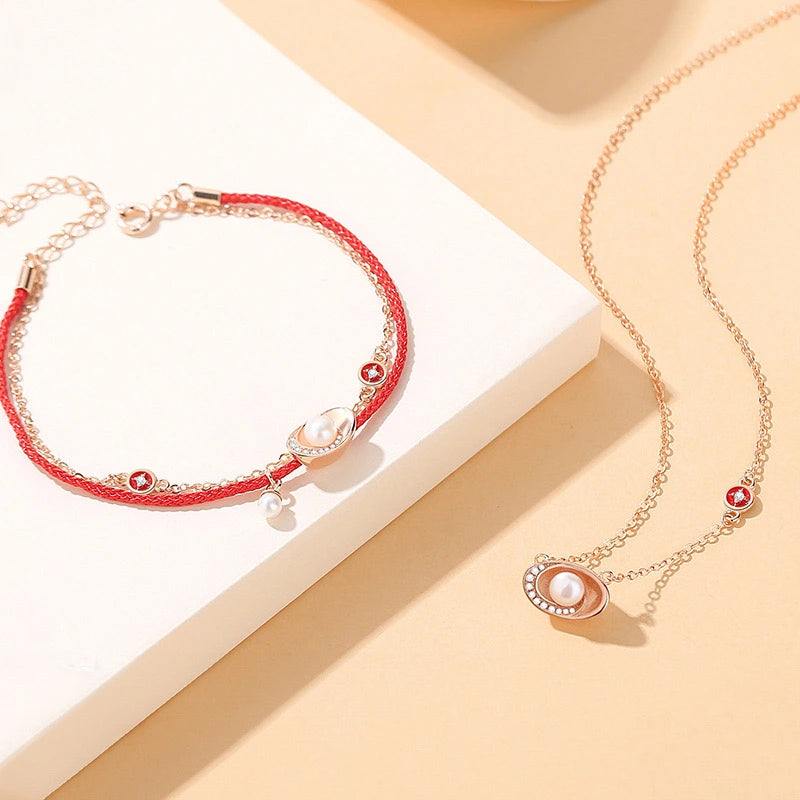 Collier Fil Rouge "Éclat Carmine" Argent