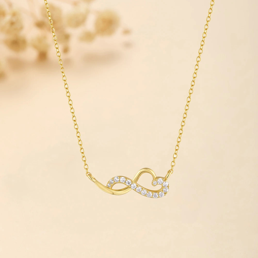 Collier Infini "Éclat Infini" Argent Doré Or