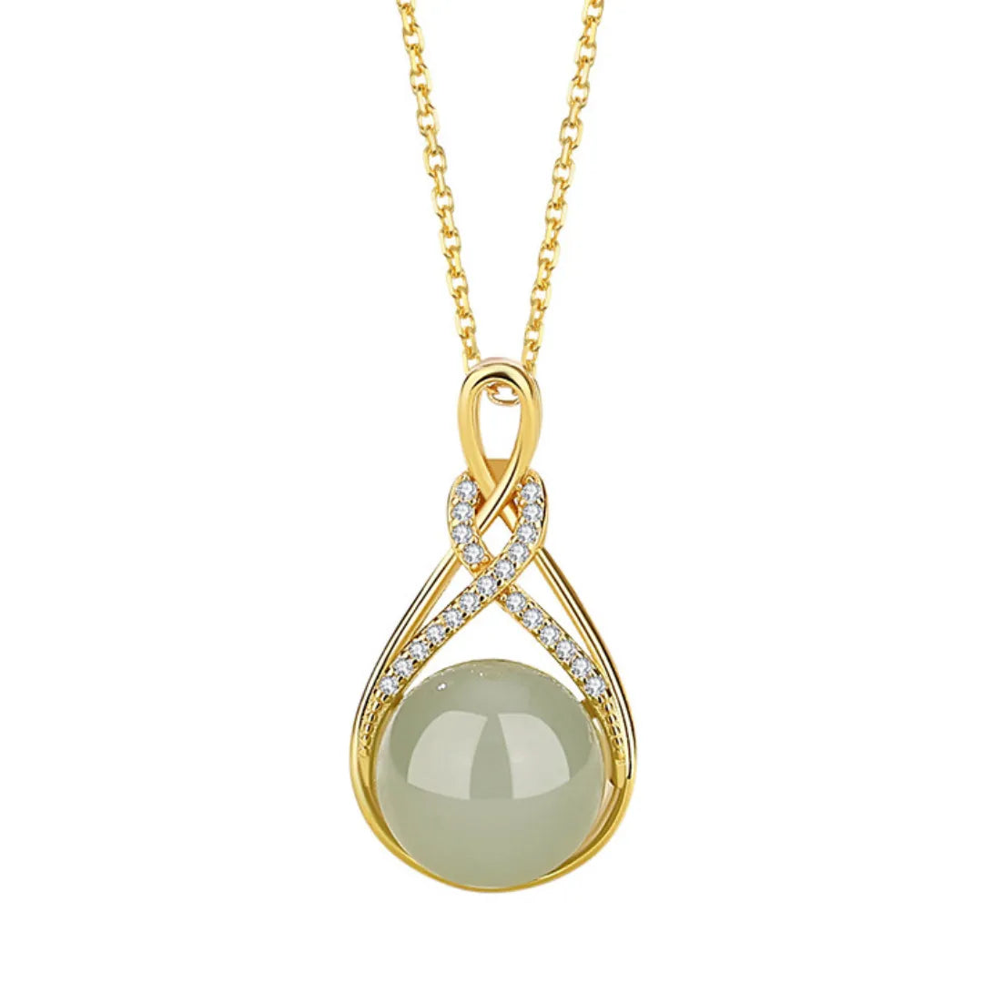 Collier Jade "Beauté Éternelle" Argent Doré Or