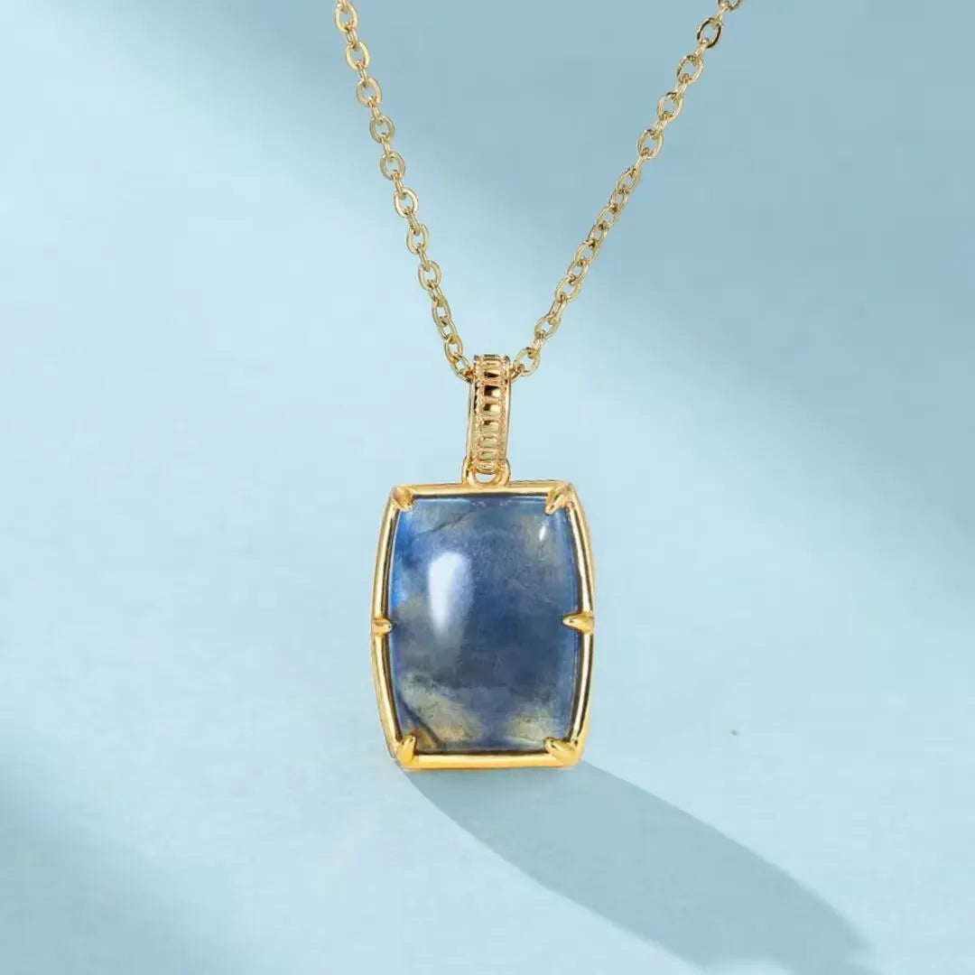 Collier Labradorite "Eclat Mystérieux" Argent Doré Or