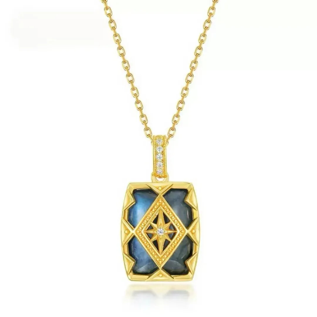 Collier Labradorite "Eclat Mystérieux" Argent Doré Or